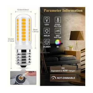 DiCUNO Bombilla LED E17 para debajo del microondas 2700_3