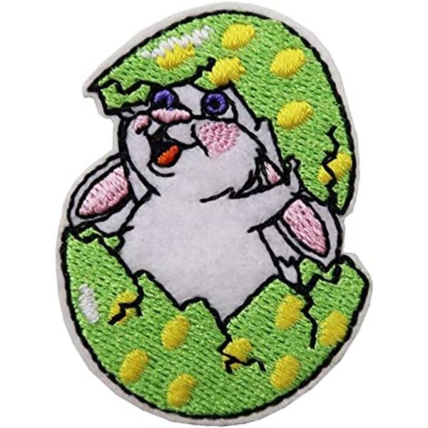 ReelFun Parche bordado con diseño de conejo de Pascua_1