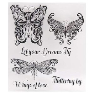 Arrietty Let Dream Fly Butterfly Libélula Sellos_1