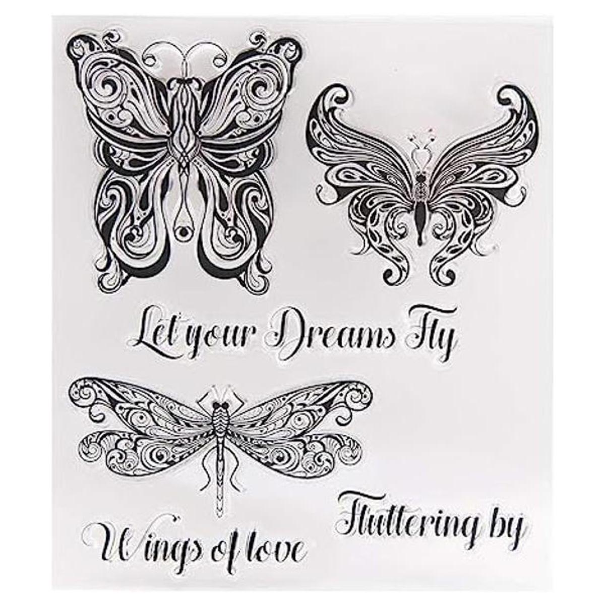 Arrietty Let Dream Fly Butterfly Libélula Sellos