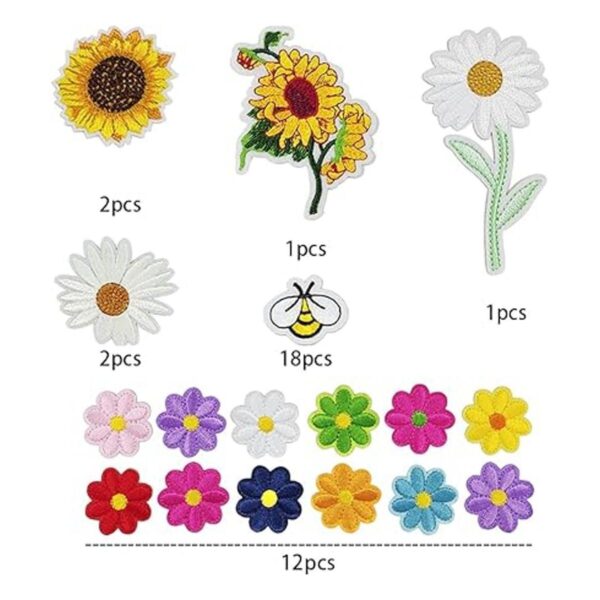 Parches bordados para planchar de abejas 36 piezas