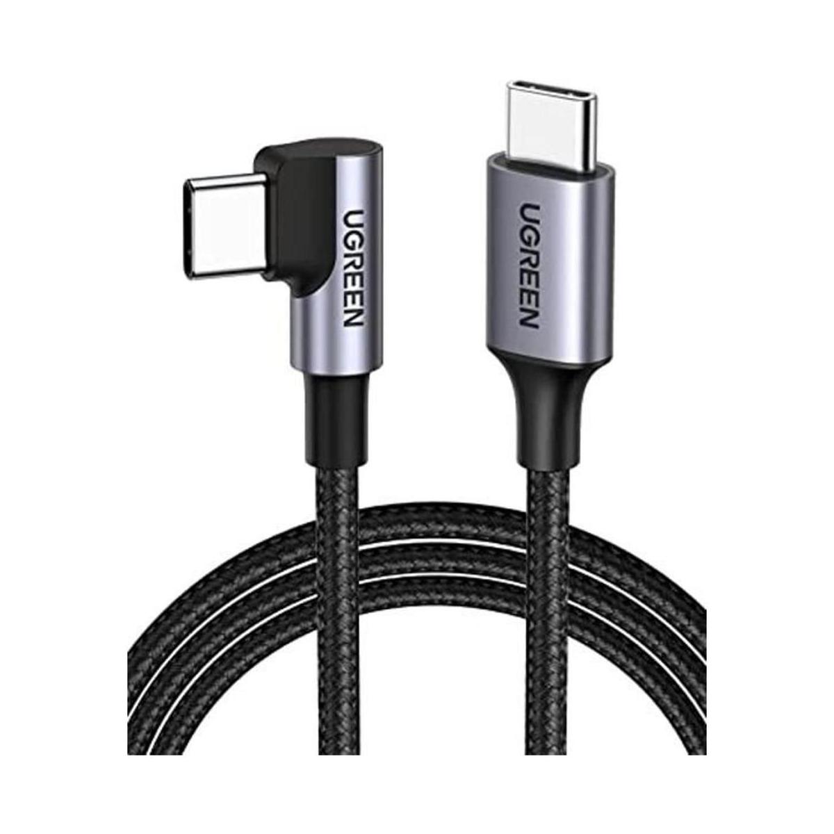 UGREEN Cable USB C a USB C de 60 W ángulo recto de 90