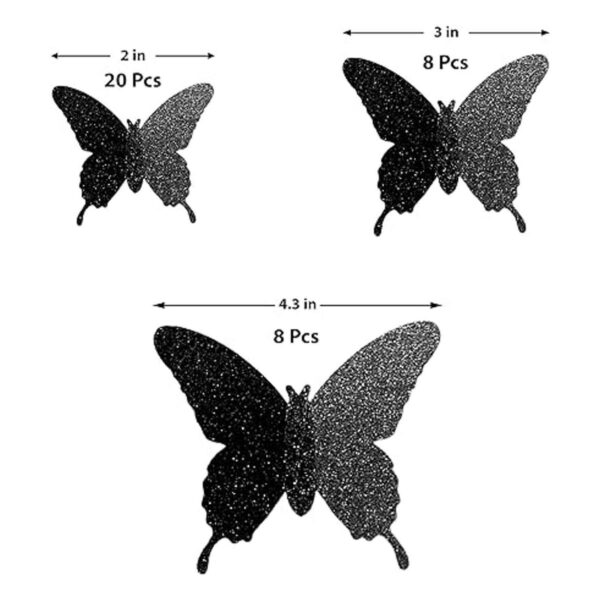 Pegatinas de pared con diseño de mariposa en 3D color_4