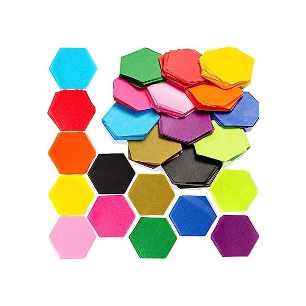Exquiss Papel de seda hexagonal 2.36 pulgadas 1200