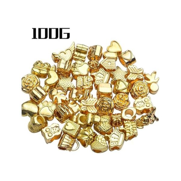 Cuentas espaciadoras doradas 3.53 oz grandes agujeros