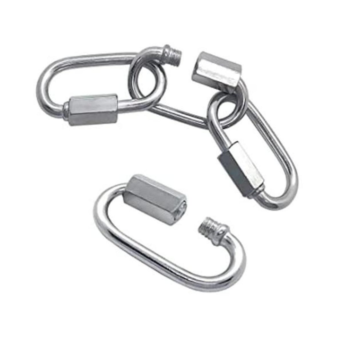 16 unids 0.197 in cadena conector oval bloqueo mosquetón