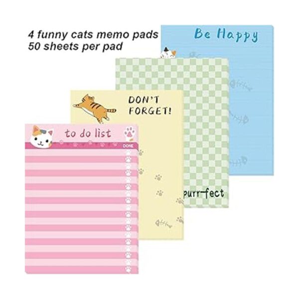 Paquete de 4 blocs de notas de animales lindos para_3