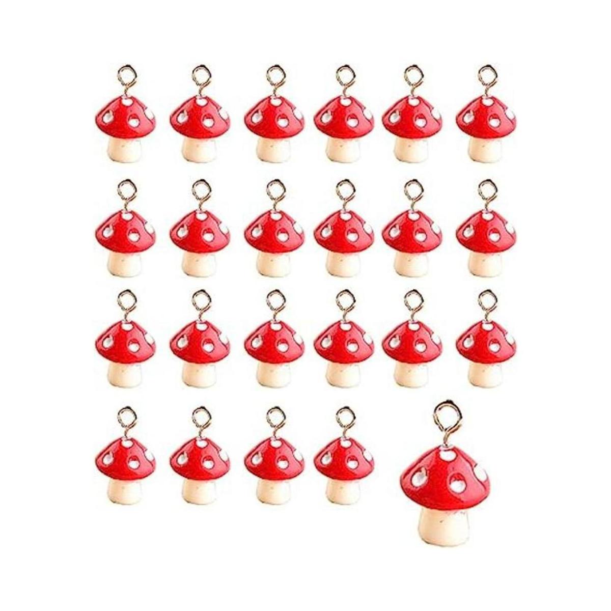 GSHLLO Juego de 30 colgantes de resina con setas para