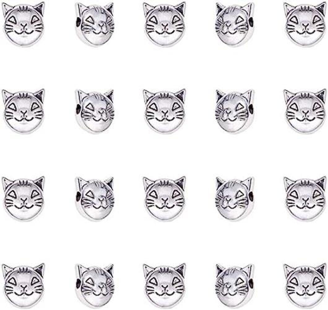 PH PandaHall 100 cuentas espaciadoras para gatos de