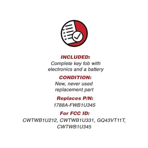 KeylessOption CWTWB1U345 Mando a distancia de entrada sin_3
