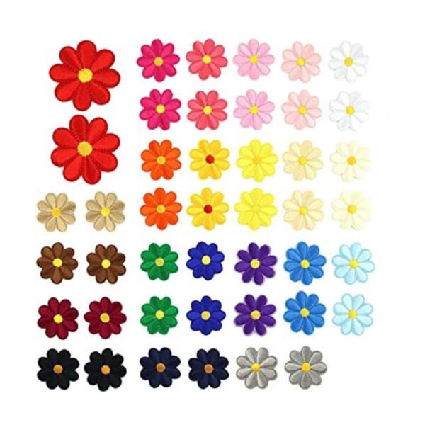 LEEFONE 44 parches para coser con flores de girasol_1