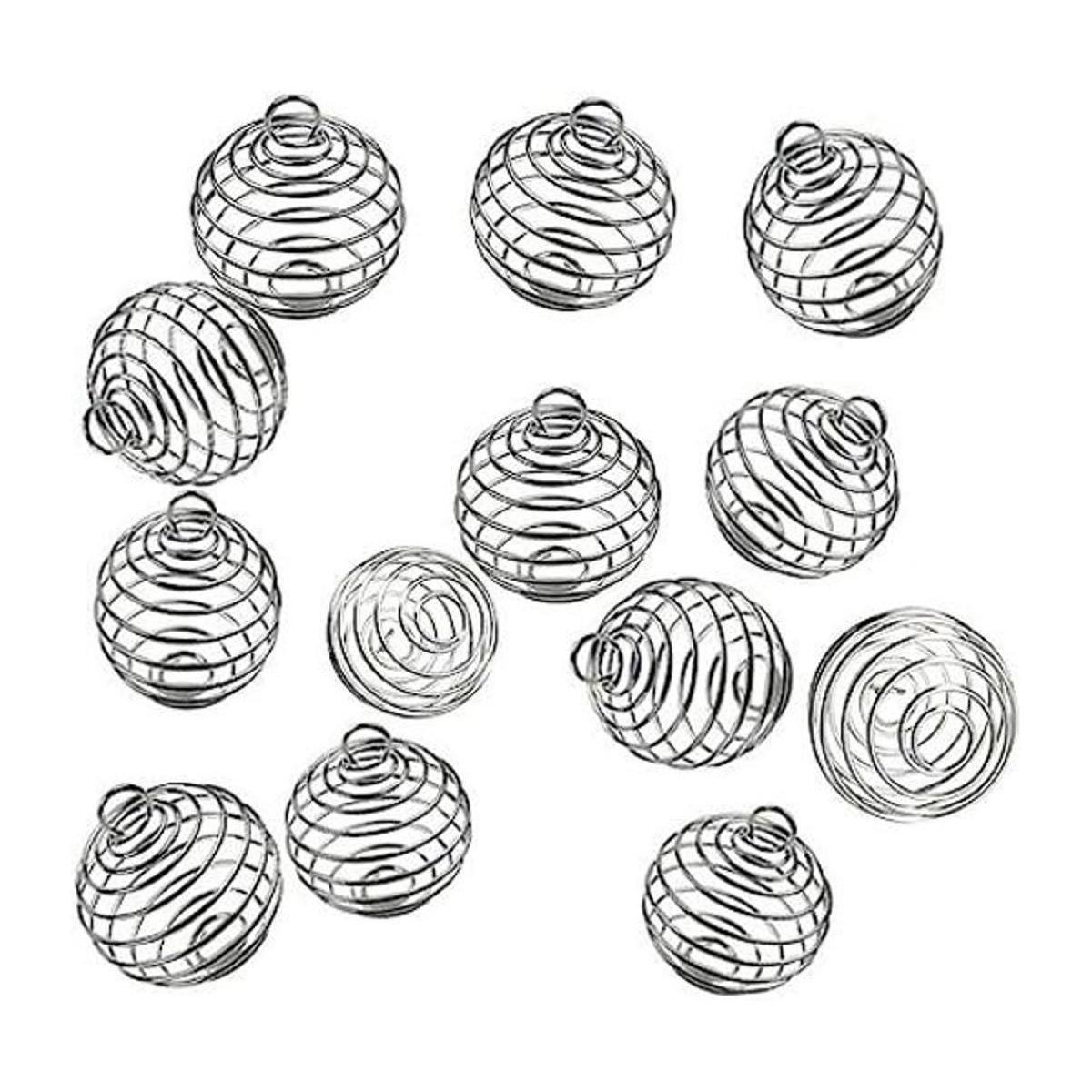 JIALEEY Jaulas de cuentas en espiral 20 unidades 0.984 x