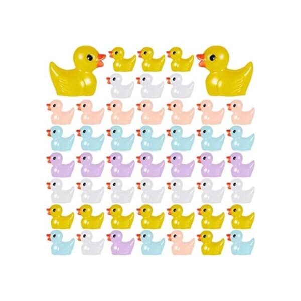 Skylety 100 piezas de mini dijes de resina de limo de pato