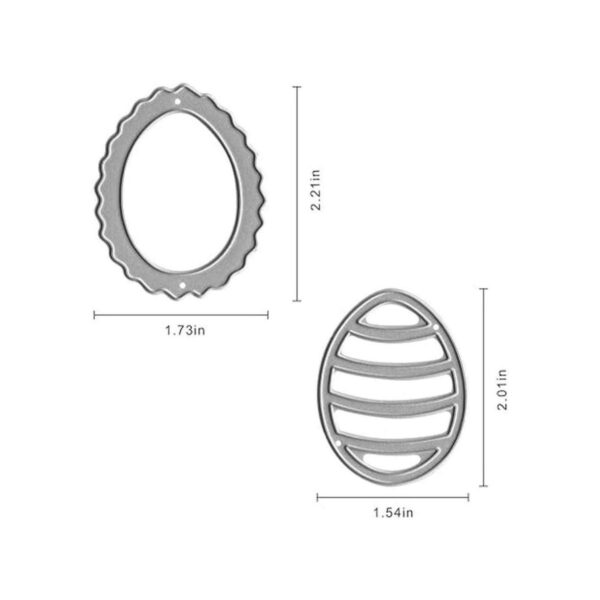 Troqueles de corte de metal 4 huevos caza conejito borde