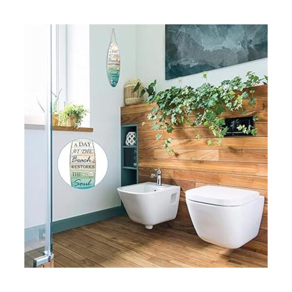 Hotop Letrero de metal para tabla de surf decoración A