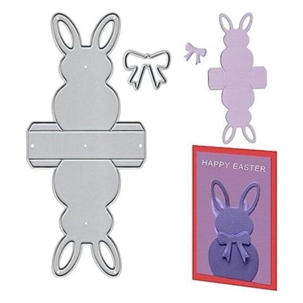 Troqueles de corte de conejo 3D para hacer tarjetas y_1
