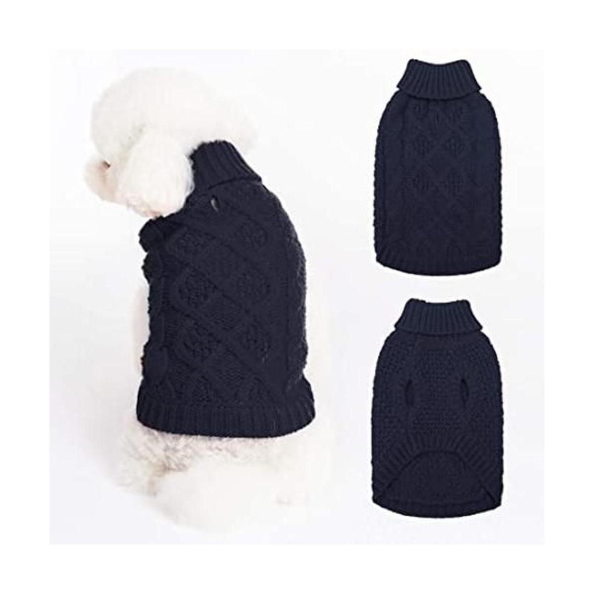 Mihachi Suéter de cuello alto para perros Abrigo de