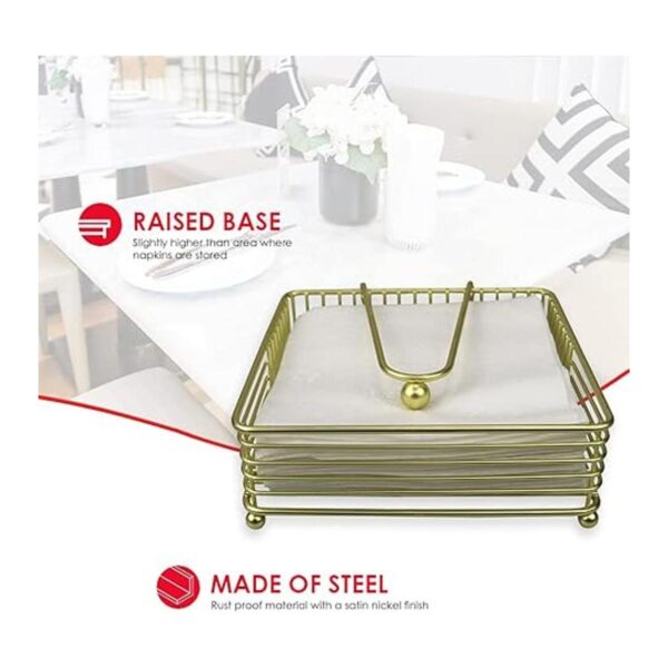 Home Basics Servilletero de acero con brazo articulado