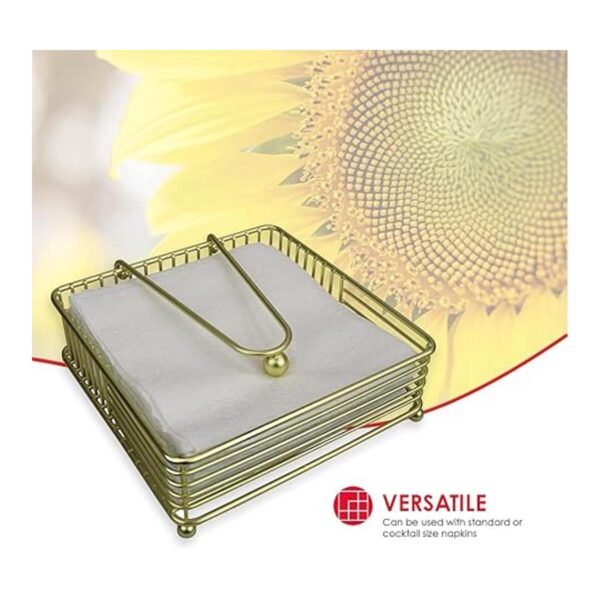Home Basics Servilletero de acero con brazo articulado