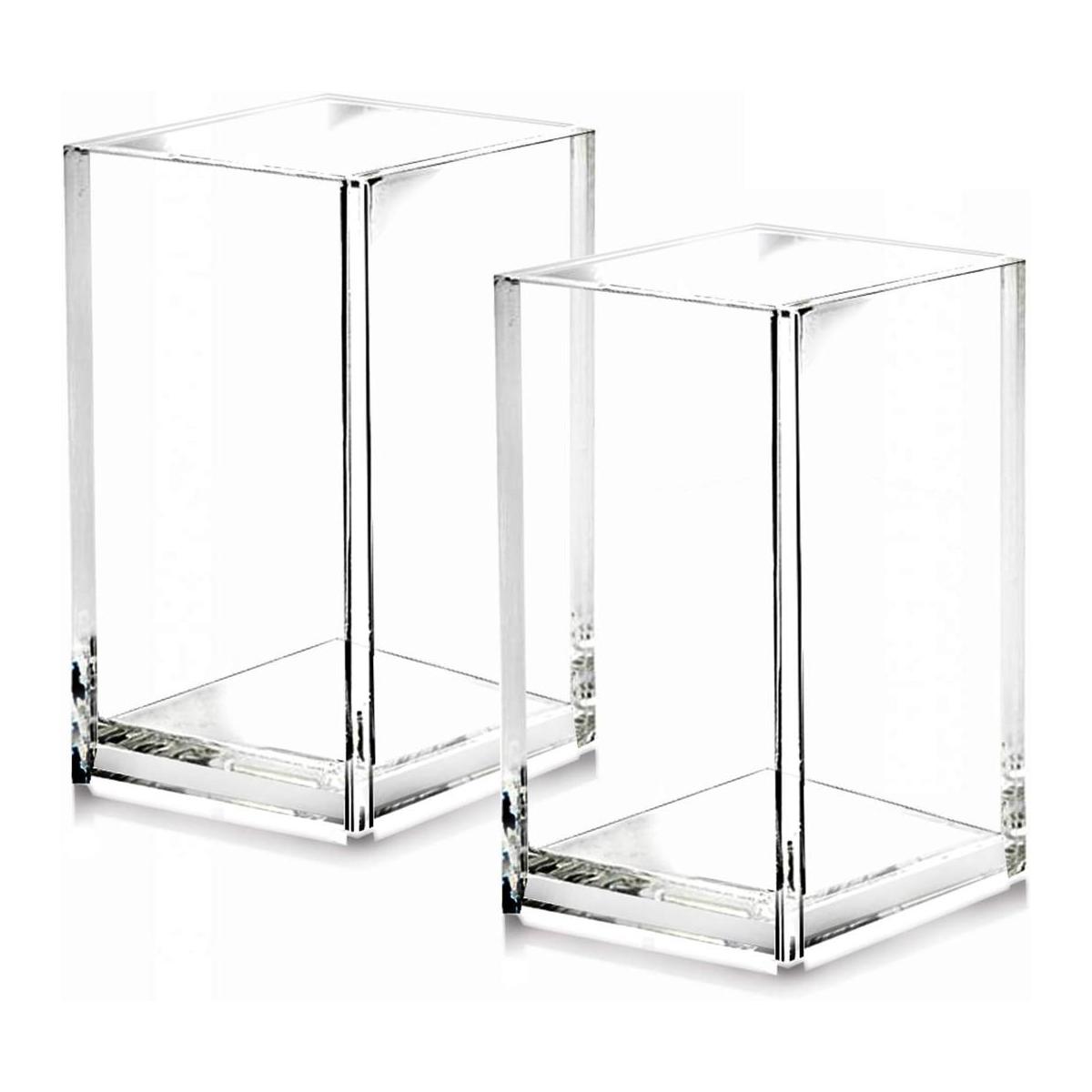 Paquete de 2 soportes de acrílico transparente para