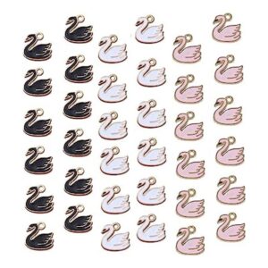 36 dijes de cisne rosa al por mayor para pulseras dijes_1
