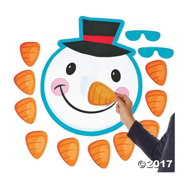 Juego de fiestas navideñas para ponerle la nariz al muñeco_1