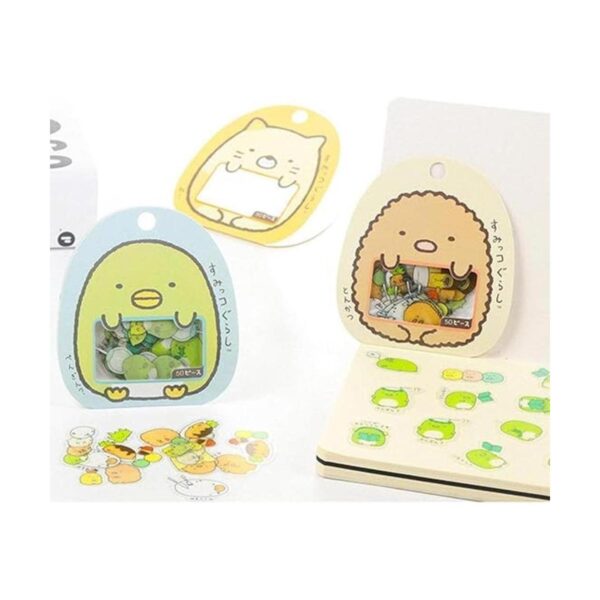 Calcomanías de PVC transparentes de animales de dibujos