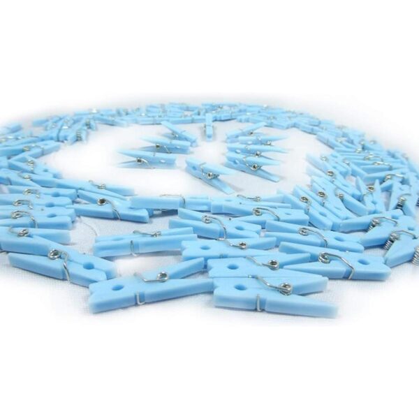 Mini pinzas azules para ropa paquete de 100 pines de 1.25_4