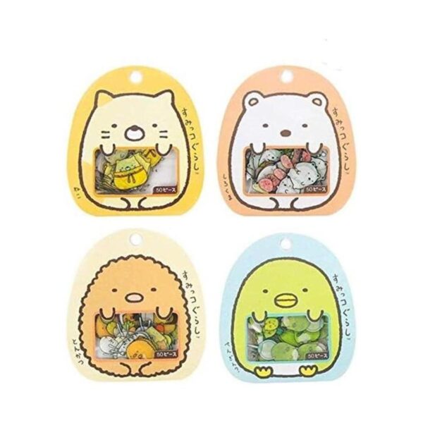 Calcomanías de PVC transparentes de animales de dibujos
