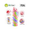 MAKERSLAND Botellas de agua plegables de arcoíris para_3