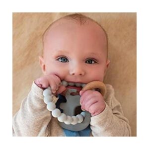 Nuby Anillo mordedor de madera natural y silicona 3 M_1