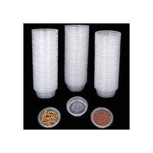 MRTIOO 0.5oz Crested Gecko Food and Water Feeder Cups_1