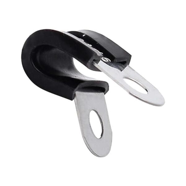 Bonsicoky 20 abrazaderas de cable tipo R de acero_4