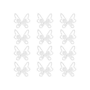 FINGERINSPIRE 12 unids mariposa rhinestone hierro en