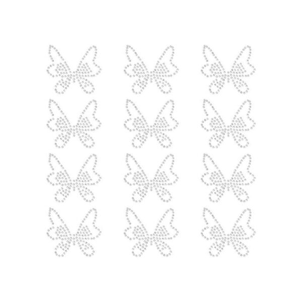 FINGERINSPIRE 12 unids mariposa rhinestone hierro en