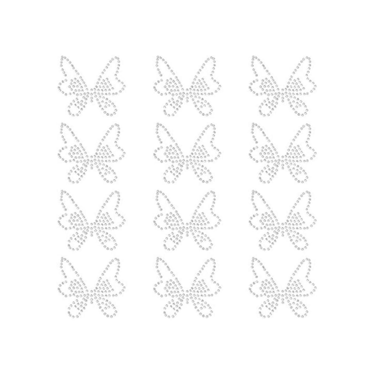 FINGERINSPIRE 12 unids mariposa rhinestone hierro en