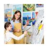 Paleta de pintura acrílica paleta de arte transparente