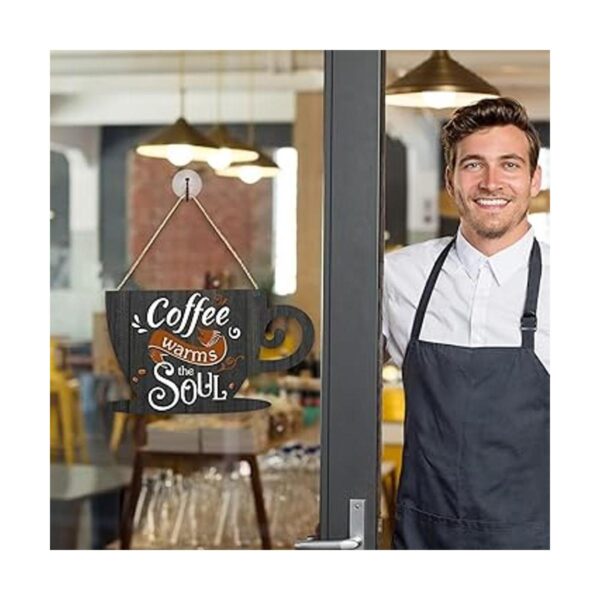 Cartel de café de madera de Jetec Coffee Bar Sign