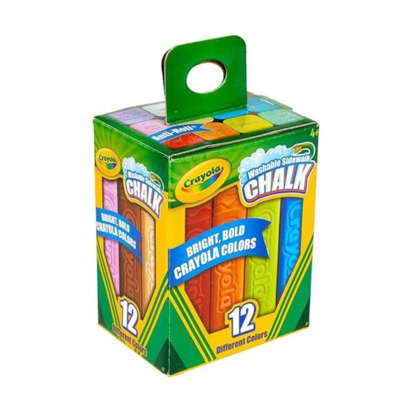 Crayola Tiza lavable para acera 12 colores clásicos_3
