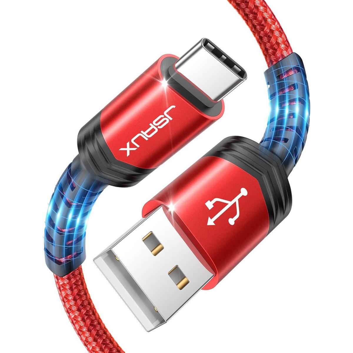 Cable USB tipo C 3A de carga rápida cable trenzado de
