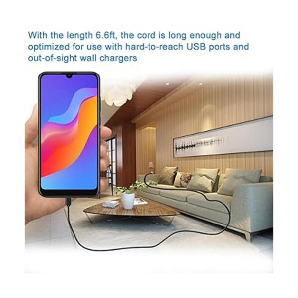 Cable micro USB de 6 pies para Samsung tablet Fire_3