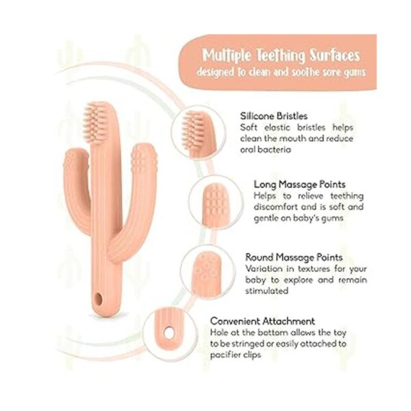 Cepillo de dientes para bebés con mordedor de cactus_2