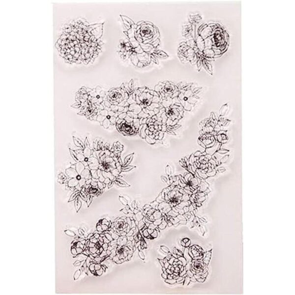 Sello de goma diseño floral sello de goma sello de_1