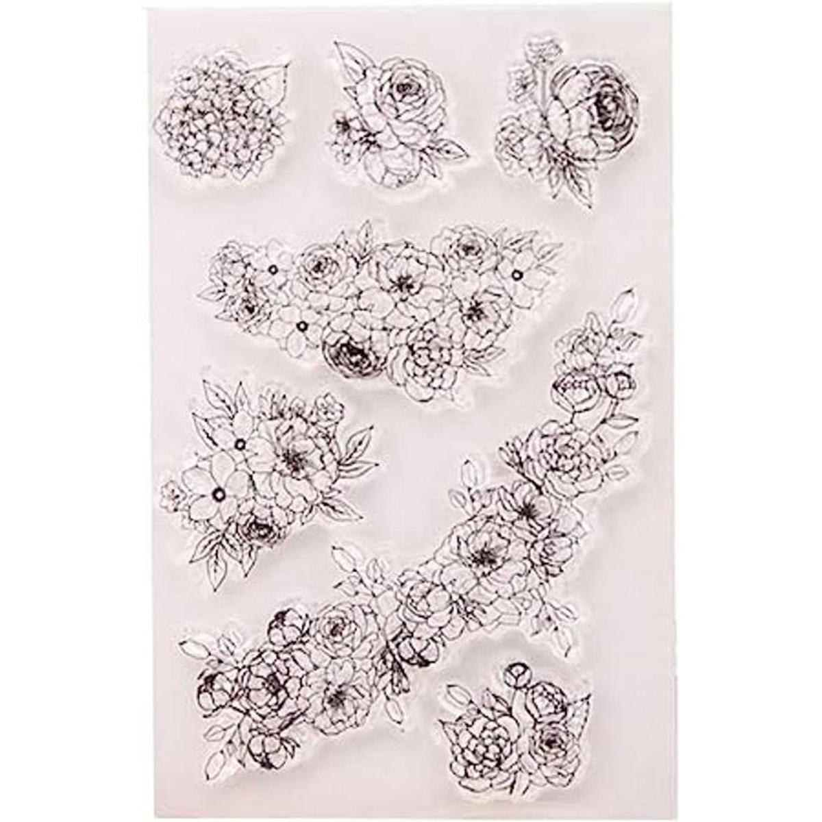 Sello de goma diseño floral sello de goma sello de