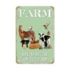 Letreros de metal vintage de estaño Farm Sweet Farm Life