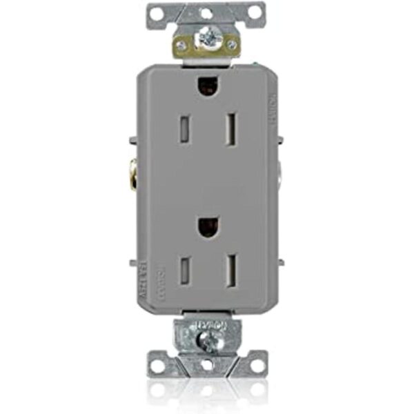 Leviton TDR15GY 15 Amp 125 Volt Decora Plus Receptáculo_1