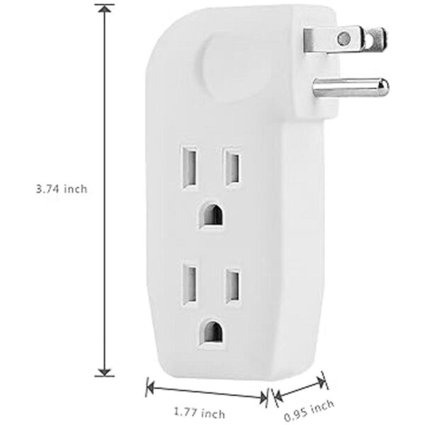 Adaptador divisor vertical de pared de 3 vías con enchufe_3