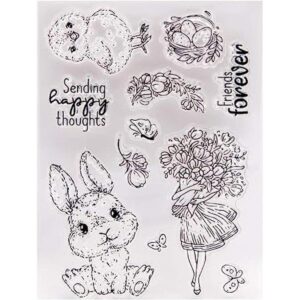 Arrietty Happy Easter Huevo Conejito Flores de Pollo_1