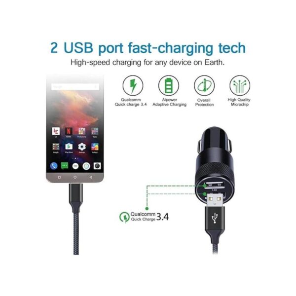 HUHUTA Cargador de coche USB tipo C adaptador de coche_2