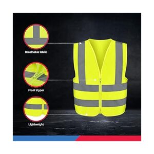 Neiko 53962A Chaleco de seguridad de alta visibilidad con_4
